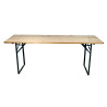 Tavolo birreria Moia 220x80 cm legno massello robusto da giardino
