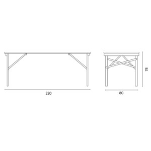 Zoom Tavolo Birreria MOIA da 220x80 cm
