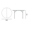 Tavolo Tondo Pieghevole TTK06 Moia Catering Ø150cm