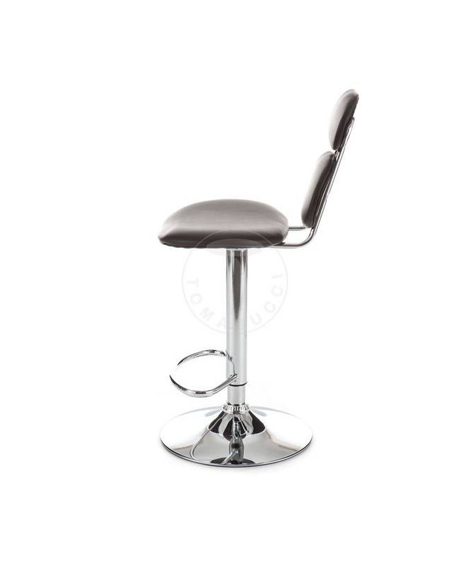 Sgabello in pelle sintetica Cetus - set da 2 nero