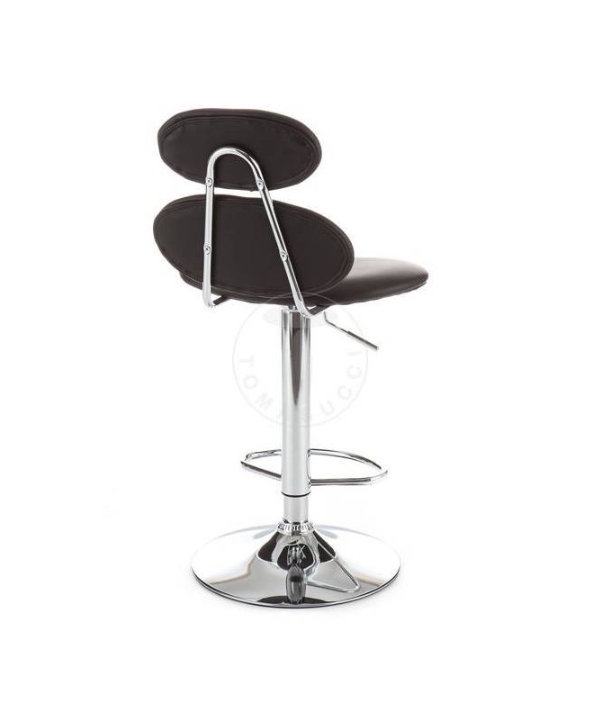 Sgabello in pelle sintetica Cetus - set da 2 nero