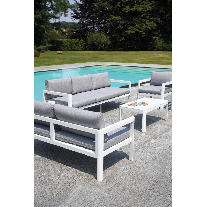 Tavolino coffee set Moia Marsiglia bianco da giardino moderno