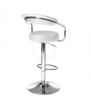 Zoom Sgabello in pelle ecologica Hydra White - set da 2 bianco