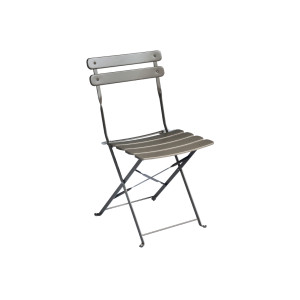 Set due sedie Bistro pieghevoli Moia tortora pratiche da esterno