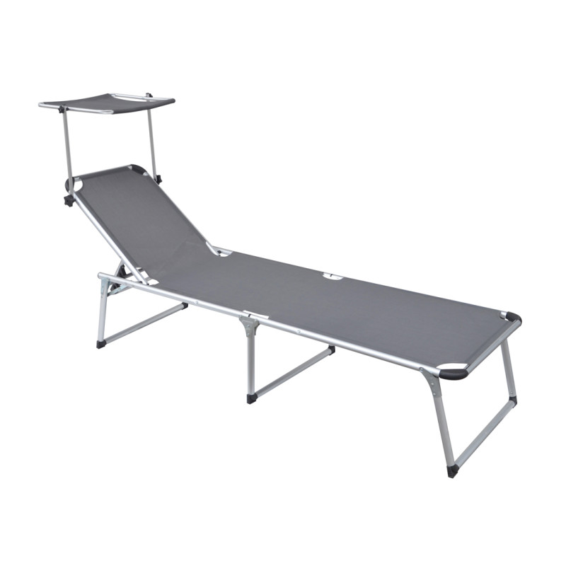 Set 2 brandine Moia 3 gambe con tetto alto grigio da giardino