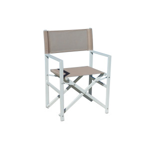 Set 4 sedie Moia regista alluminio tortora da giardino resistenti