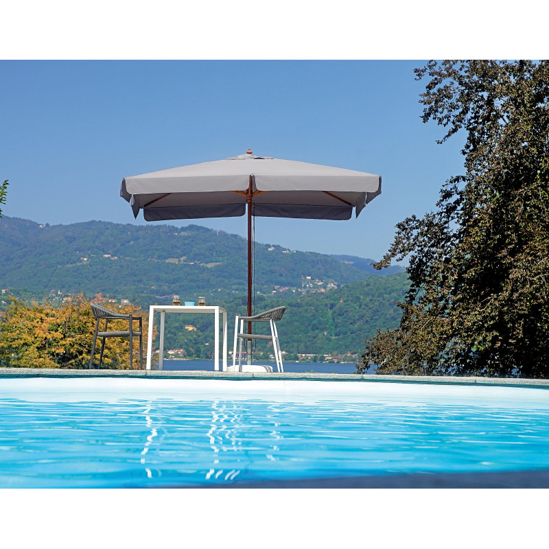 Ombrellone rettangolare Moia 3x2m grigio palo centrale