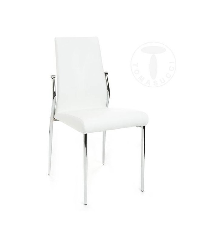 Sedia in pelle ecologica Margo - set da 4 bianca