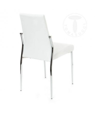 Zoom Sedia in pelle ecologica Margo - set da 4 bianca