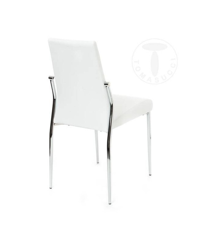 Sedia in pelle ecologica Margo - set da 4 bianca