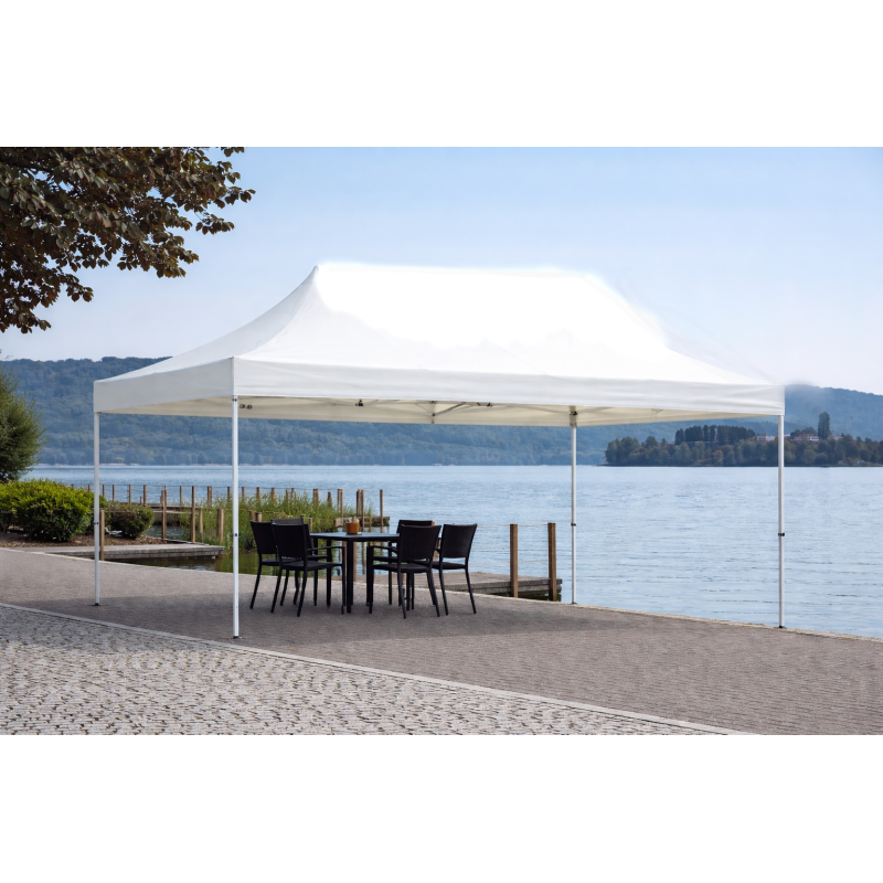 Gazebo 3x4,5 Pieghevole Con Traliccio Centrale In Alluminio Moia