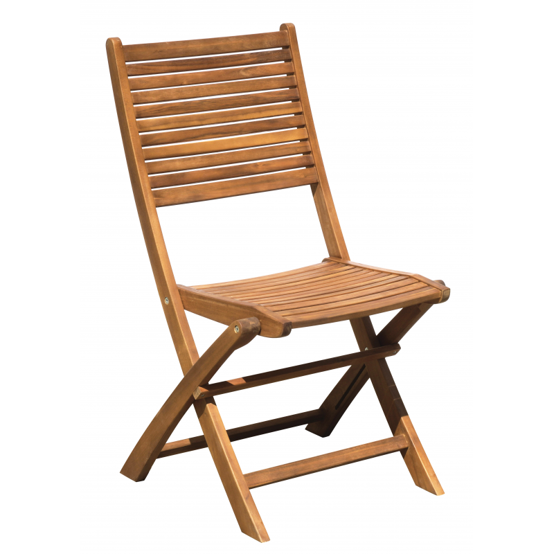 Set Tavolo Piombino + 2 Sedie Pietrasanta In Acacia Pieghevole Senza Braccioli Moia