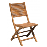 Set Tavolo Piombino + 2 Sedie Pietrasanta In Acacia Pieghevole Senza Braccioli Moia