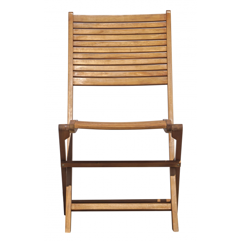 Set Tavolo Piombino + 2 Sedie Pietrasanta In Acacia Pieghevole Senza Braccioli Moia