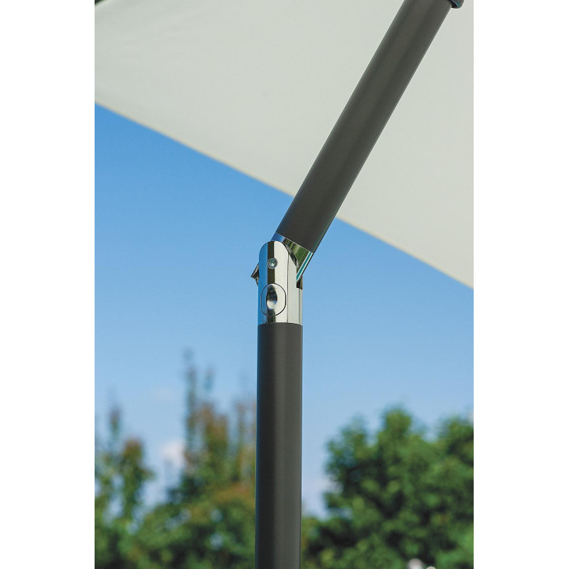 Ombrellone 2x2m alluminio antracite poliestere ecru Moia