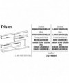 Composizione soggiorno Tris 01 MADE IN ITALY