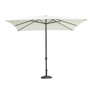 Ombrellone 3x3m palo centrale antracite poliestere ecru Moia
