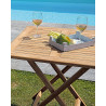 Set Tavolo Vulcano + 2 Sedie pieghevole Salina MOIA in teak