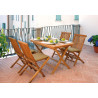 Set Tavolo Lipari + 4 Sedie pieghevole Salina MOIA in teak
