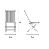 Set Tavolo Lipari + 4 Sedie pieghevole Salina MOIA in teak