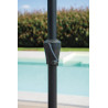 Ombrellone 3x3m palo centrale antracite poliestere ecru Moia