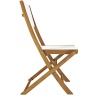 Set Tavolo Piombino + 2 Sedie Venturina In Acacia Pieghevole Con Textilene Senza Braccioli Moia