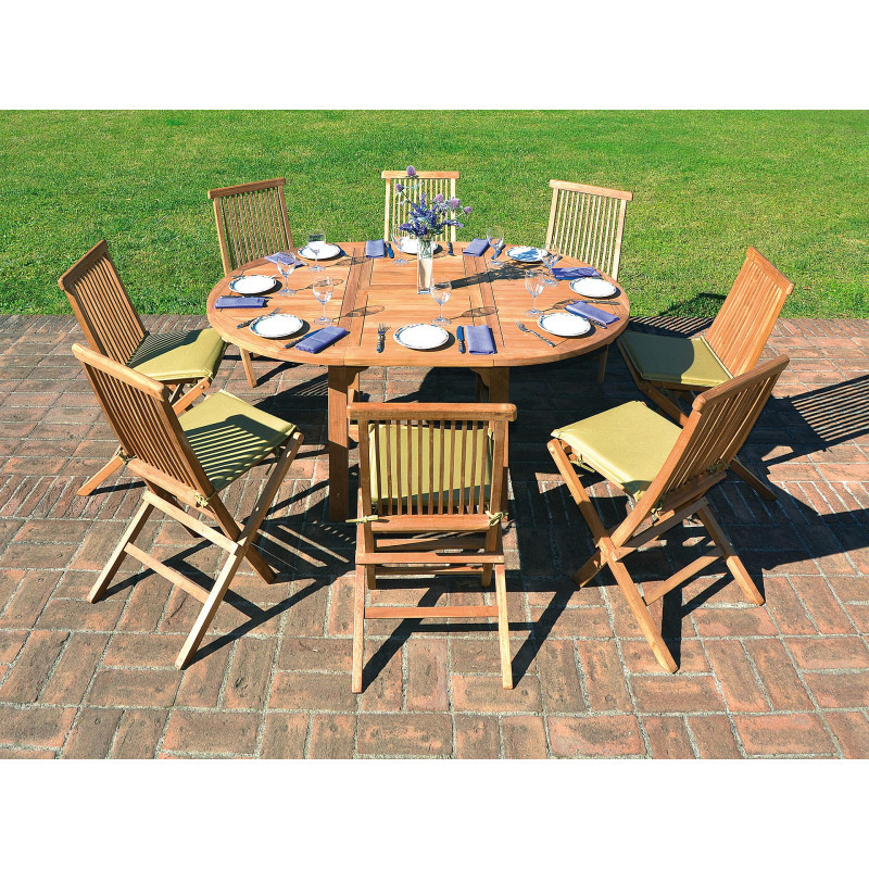 Set Tavolo Capraia + 4 Sedie pieghevole Salina MOIA in teak