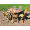 Set Tavolo Capraia + 4 Sedie pieghevole Salina MOIA in teak