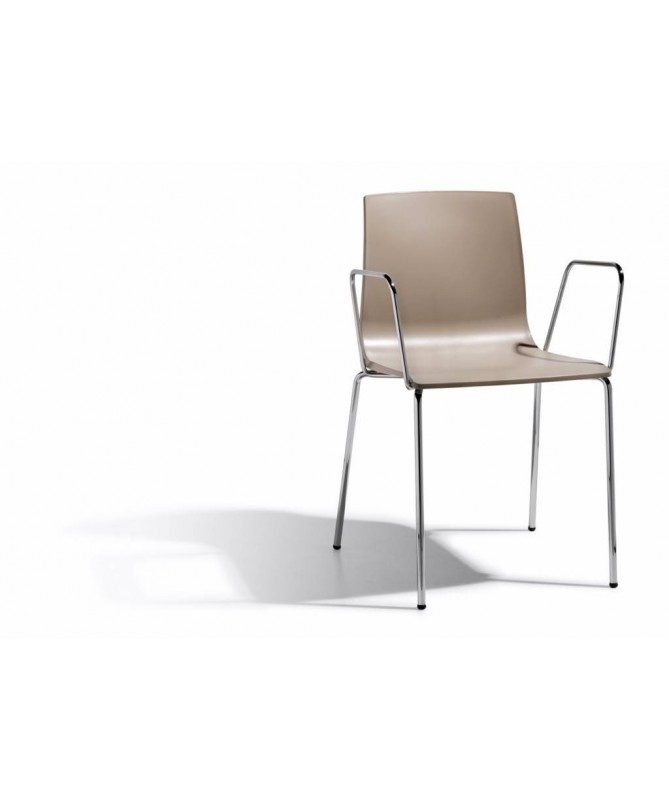 SEDIA ALICE - SET DA 2 - CON BRACCIOLI TECNOPOLIMERO e acciaio made in Italy SCAB DESIGN