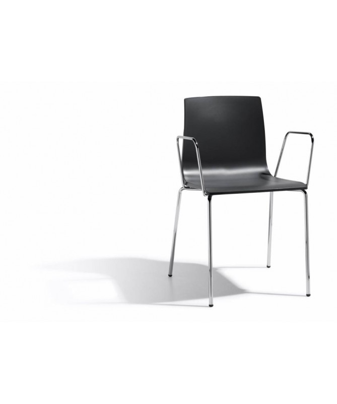 SEDIA ALICE - SET DA 2 - CON BRACCIOLI TECNOPOLIMERO e acciaio made in Italy SCAB DESIGN