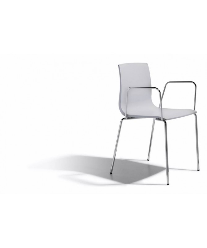 SEDIA ALICE - SET DA 2 - CON BRACCIOLI TECNOPOLIMERO e acciaio made in Italy SCAB DESIGN