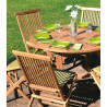 Set Tavolo Capraia + 4 Sedie pieghevole Salina MOIA in teak