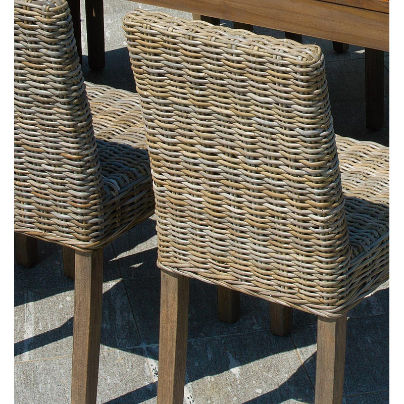 Set Tavolo Giacarta + 6 Sedie Lisbona in Grey Kubu Moia