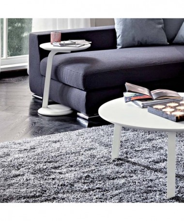 Tavolino Gioia con gamba laterale Made in Italy - disponibile in diversi colori