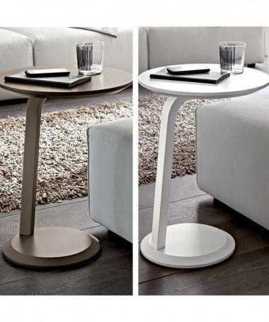 Tavolino Gioia con gamba laterale Made in Italy - disponibile in diversi colori