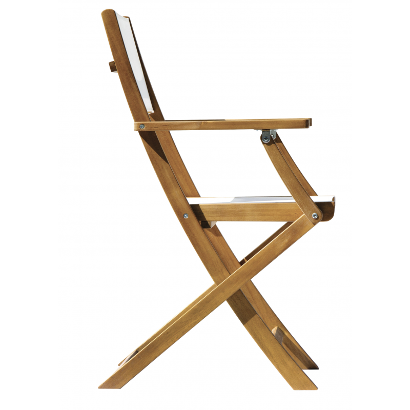Set Tavolo e 4 Sedie Giardino Acacia Pieghevole Moia