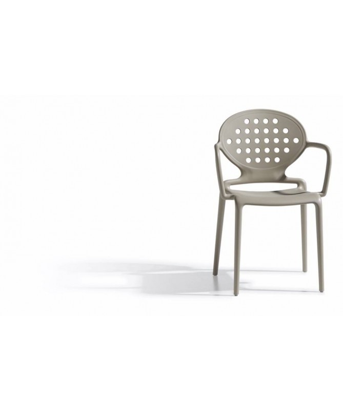 Sedia con braccioli set da 4 in tecnopolimero rinforzato Colette Made in Italy SCAB DESIGN