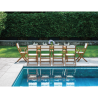Set Tavolo e 4 Sedie Giardino Acacia Pieghevole Moia