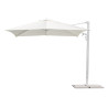 Ombrellone 3x3 palo laterale bianco maniglia telo bianco Moia