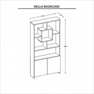 Libreria Bella - Bianco e Noce