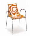 Sedia con braccioli in tecnopolimero stampato Wave Made in Italy - set da 2