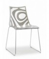 Sedia a slitta in tecnopolimero stampato Wave Made in Italy - set da 2