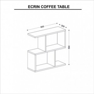Tavolino da Caffè Ecrin - Bianco - L60xP20xA59,4 cm