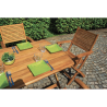 Set Tavolo Donoratico + 6 Sedie Pietrasanta In Acacia Pieghevole Con Braccioli Moia