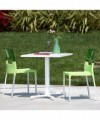 Sedia bicolore in tecnopolimero Diva Made in Italy - set da 4