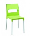 Sedia bicolore in tecnopolimero Diva Made in Italy - set da 4