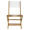 Set Tavolo Donoratico + 6 Sedie Venturina In Acacia Pieghevole Con Textilene Senza Braccioli Moia