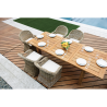 Set Tavolo Sumatra + 6 Sedie Lisbona in Grey Kubu Moia