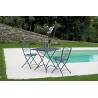 Set Tavolo pieghevole + 2 Sedie Orta - Ferro Antracite - Pieg. Moia