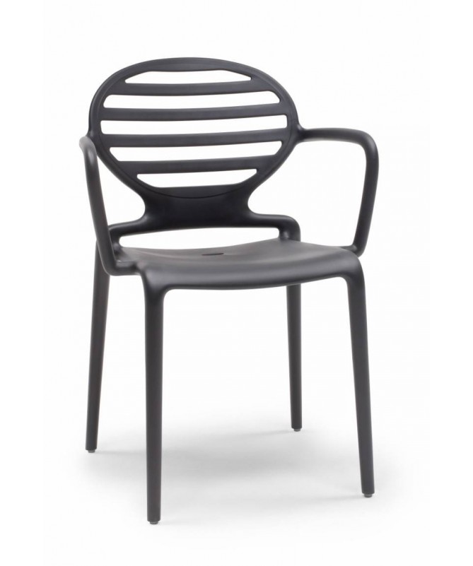 Sedia con braccioli set da 4 in tecnopolimero rinforzato Cokka Made in Italy SCAB DESIGN